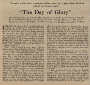 Bates, HE - The Day of Glory. In Radio Times, 2. 11. 1945, s. 5 (článek).