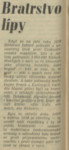 Bratrstvo lípy. In Rozhlas 10-1975 (24. 2. 1975), s. 4 (článek) 01