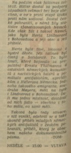 Bratrstvo lípy. In Rozhlas 10-1975 (24. 2. 1975), s. 4 (článek) 02