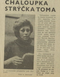 Chaloupka strýčka Toma. In Československý rozhlas 52-1973 (17. 12. 1973), s. 16 01