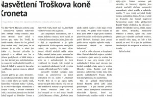 Chuchma, Josef - Nasvětlení Troškova koně Kroneta. In Lidové noviny, 30. 3. 2013 (článek).