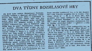 Dva týdny rozhlasové kultury. In Čs. rozhlas a televize 1957-21, s. 3