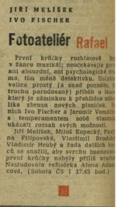 Fotoateliér Rafael. In Čs. rozhlas 1-1966 (20. 12. 1966), s. (článek)