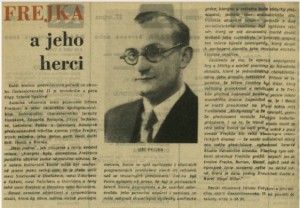 Frejka a jeho herci. In Čs. rozhlas a televize 33-1968 (5. 8. 1968), s. 12