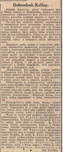 Havel, Miloslav - Dobrodruh Kelley. In Národní listy, 11. 11. 1939.