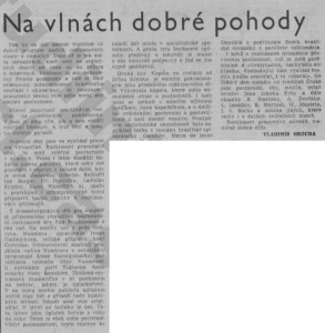 Hrouda, Vladimír - Na vlnách dobré pohody. In Rudé právo, 28. 12. 1977, s. 5 (recenze).