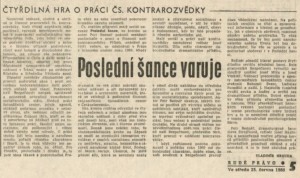 Hrouda, Vladimír - Poslední šance varuje. In Rudé právo, 25. 6. 1980, s. 5 (recenze).