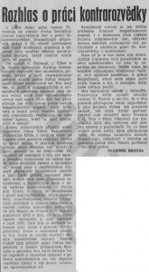 Hrouda, Vladimír - Rozhlas o práci kontrarozvědky. In Rudé právo, 4. 9. 1975, s. 5 (recenze).