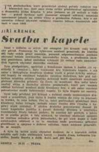 Hu - Svatba v kapele. In Rozhlas 18-1978 (17. 4. 1978), s. 4