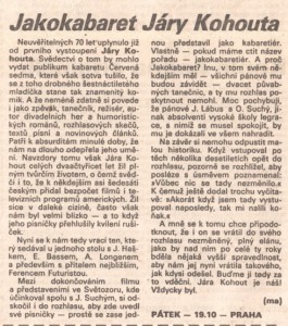 Jakokabaret Járy Kohouta. TR 1991-07