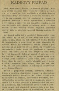 Kádrový případ. In Čs. rozhlas a televize 50-1955 (28. 11. 1955), s. 9 (článek) 01