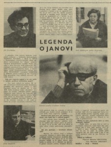 Legenda o Janovi. In Rozhlas 14-1975 (25. 3. 1975), s. 4 (článek).