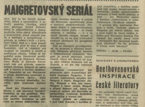 Maigretovský seriál. In Rozhlas 12-1977 (7. 3. 1977), s. 4 (článek)