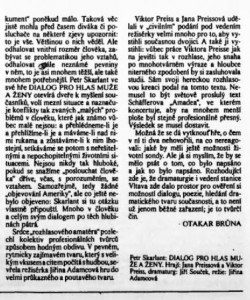 Možnosti dialogu a poezie. In Scéna 2-1983 (28. 1. 1983), s. 4 (recenze) 02