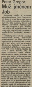 Muž jménem Job. In Rozhlas 5-1990 (22. 1. 1990), s. 4 (článek) 01