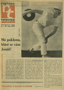 Má poklona, hlásí se vám Jonáš! In Čs. rozhlas a televize 41-1965 (28. 9. 1965), s. 1