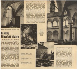 Na okraj Filosofské historie. In Radiojournal 39-1937 (25. 9. 1937), s. 7 (článek).