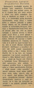 O hrách, které uslyšíme. František Langer - Grandhotel Nevada. In Radiojournal 27-1936 (4. 7. 1936), s. 11 (článek)