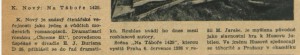 O hrách, které uslyšíme. Karel Nový - Na Táboře 1490. In Radiojournal 27-1936 (4. 7. 1936), s. 11 (článek) 01