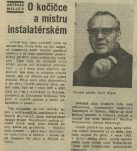 O kočičce a mistru instalatérském. In Rozhlas 25-1975 (9. 6. 1975), s. 4 (článek) 01