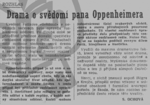 Ochová, Sheila - Drama o svědomí pana Oppenheimera. In Rudé právo 24. 4. 1962, str. 2