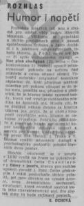 Ochová, Sheila - Rozhlas. Humor i napětí. In Rudé právo, 2. 2. 1966.