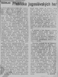 Ochová, Sheila - Rozhlas. Přehlídka jugoslávských her. In Rudé právo, 26. 10. 1964, str. 2 (článek).