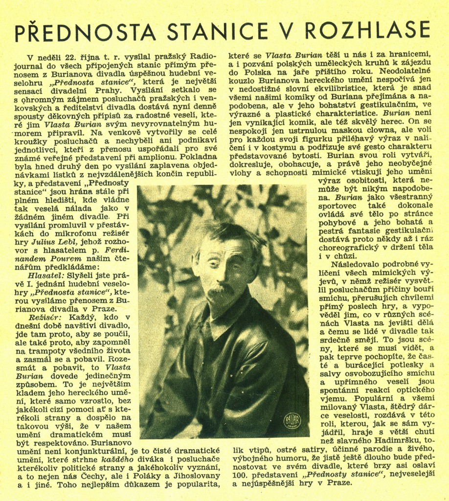 Ozvěny Vlasty Buriana č.3.rok 1933