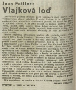 Pekárek, Hynek - Vlajková loď. In Rozhlas 32-1987 (27. 7. 1987), s. 4 (článek)