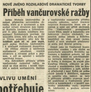 Příběh vančurovské ražby. In Rudé právo, 26. 2. 1987 (recenze) 01