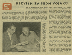 Rekviem za sedm vojáků. In Čs. rozhlas a televize 45-1966 (25. 10. 1966), s. 16 (článek).