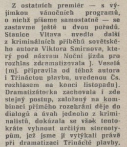 Rozhlas. In Tvorba 1-1977 (5. 1. 1977), s. 20 (recenze).