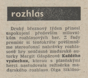 Rozhlas. In Tvorba 12-1978 (22. 3. 1978), s. 20 (recenze) 01