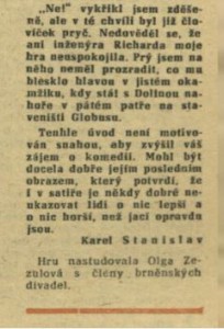 Rozhlasová premiéra. Človíček. In Čs. rozhlas a televize 25-1963 (11. 6. 1963), s. 01 (článek) 03