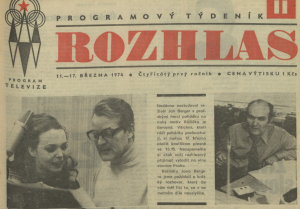 Růžička je červená. In Rozhlas 11-1974 (4. 3. 1974), s. 1 (článek + foto) 01