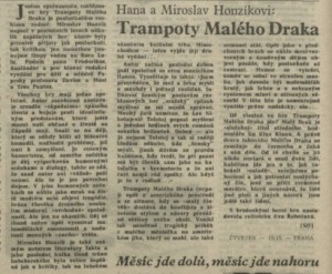 SO - Trampoty malého draka. In Rozhlas 33-1983 (1. 8. 1983), s. 4 (článek).