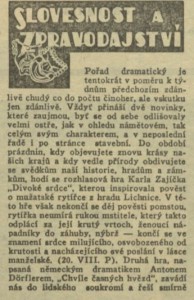 Slovesnost a zpravodajství. In Radiojournal 34-1940 (17. 8. 1940), s. 2 (článek) 01