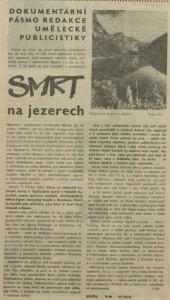 TOM - Smrt na jezerech. In Rozhlas 6-1975 (27. 1. 1975), s. 4 (článek).