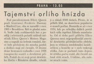 Tajemství orlího hnízda. In TR 34-1997 (11. 8. 1997), s. 24 (článek).