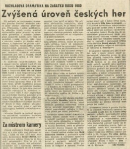 Tomáš, Jiří - Zvýšená úroveň českých her. Rozhlasová dramatika na začátku roku 1980. In Rudé právo, 25. 4. 1980 (recenze).