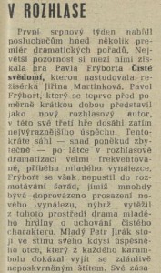 V rozhlase. In Tvorba 32-1982 (11. 8. 1982), s. 19 (recenze) 01