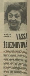 Vassa Železnovová. In Rozhlas 44-1974 (21. 10. 1974), s. 4 (článek) 01