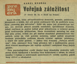 Veřejná záležitost. In Čs. rozhlas a televize 48-1966 (15. 11. 1966), s. 16 (článek).