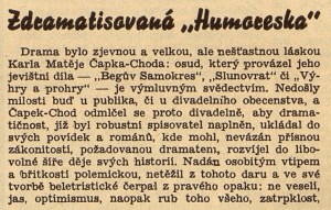 Zdramatisovaná Humoreska. In Náš rozhlas 11. 6. 1939, s. 6 01