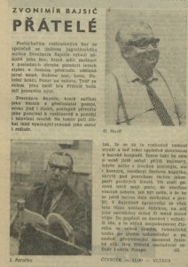 Zvonimir Bajsić - Přátelé. In Rozhlas 24-1975 (2. 6. 1975), s. 4 (článek) 01