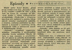 anonym - Epizody. In Československý rozhlas a televise 51-1959 (8. 12. 1959), s. 13