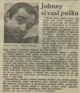 anonym - Johnny si vzal pušku. In Rozhlas 53-1981 (21. 12. 1981), s.