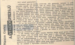 anonym - Maxim Gorkij - Aj vtáčiky umierajú. In Slovenský Rozhlas 2-1972, s. 17