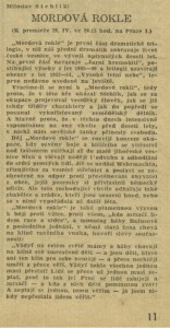 anonym - Miloslav Stehlík - Mordová rokle. In Čs. rozhlas a televise 18-1955 (18. 4. 1955), s. 11 (článek).