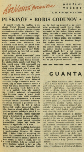 anonym - Puškinův Boris Godunov. In Rozhlas 44-1961 (24. 10. 1961), s. 3 (článek)